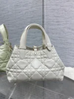 Dior Toujours Small Bag Knockoff in White Macrocannage Calfskin - Image 2