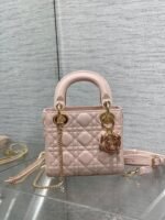 Dior Lady Dior Mini Bag Fake in Pink - Image 8