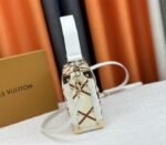 Louis Vuitton Malletage Leather Side Trunk MM In Cream Beige And Chestnut Brown - Image 4