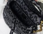 Dior Saddle Bag Replica in Grey Mizza Embroidery - Image 6