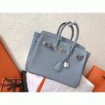 Hermes Birkin 25cm Blue Lin High-End Copy - Image 2