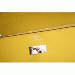 Yellow replica Hermes Kelly Longue wallet - Image 5