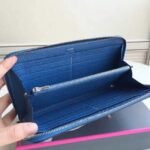 Blue Best Replica Hermes Wallet Azap Zipped - Image 5