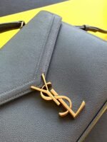 CASSANDRA MEDIUM TOP HANDLE BAG IN GRAIN DE POUDRE EMBOSSED LEATHER - Image 8