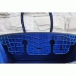 Electric Blue Hermes Birkin 30cm Top-Grade Replica Purse - Image 2