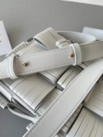 Top Quality Fake Bottega Veneta Cassette Fringed Bag In White - Image 8