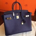 Sapphire Hermes Birkin 30cm Replica Copy Handbag - Image 7