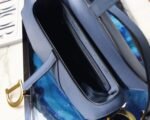 Dior Saddle Bag Knockoff in Denim Blue Grained Calfskin - Image 8