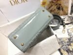Dior Small Lady Dior Bag Replica in Grey Patent Cannage Calfskin - Image 9