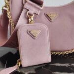 Prada Re-Edition 2005 Shoulder Bag Replica in Pink - Image 3