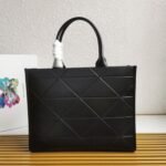Prada Symbole Large Bag Replica with Topstitching in Black - Image 8