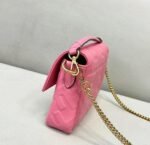 Top Quality Faux Fendi Small Baguette Bag In Pink FF - Image 7