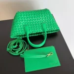 Top Quality Replica Bottega Veneta Cabat Mini Bag In Green Intrecciato Lambskin - Image 4