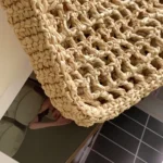 Prada Small Tote Bag Fake in Beige Woven Raffia - Image 3