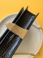 KATE CHAIN WALLET WITH TASSEL IN GRAIN DE POUDRE EMBOSSED LEATHER - Image 9