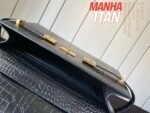 MANHATTAN SHOULDER BAG IN CROCODILE-EMBOSSED SHINY LEATHER - Image 3