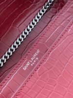 Fake Saint Laurent Cassandra Medium Bag Bordeaux Crocodile - Image 9