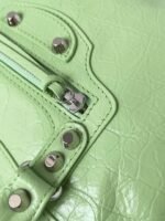 Knockoff Balenciaga Le City Small Bag Green Arena Lambskin - Image 6