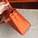 Orange Epsom Replica Hermes Kelly Sellier 28cm Bright Handbag - Image 2