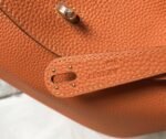 Top replica Hermes Lindy 30cm bag in orange shade - Image 4