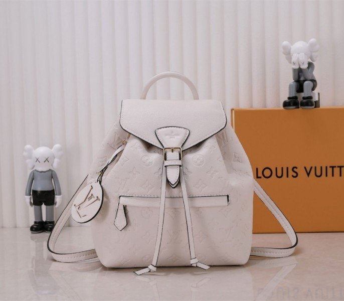 B58EBE1D-3D21-EC8A-75A4-E6FB48231ED5.jpg Louis Vuitton Monogram Empreinte Leather Montsouris PM Backpack In White - Image 1