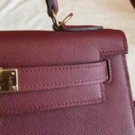 Bordeaux Epsom Copy Hermes Kelly Sellier 28cm Premium Handbag - Image 6