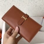 Gold Swift Fake Luxury Hermes Bearn Wallet