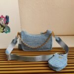 Prada Re-Edition Shoulder Bag Fake in Blue - Image 10