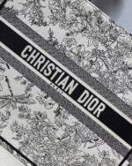 Dior Large Book Tote Bag Replica in Blue Toile de Jouy Flowers Embroidery - Image 6