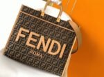 Top Quality Replica Fendi Sunshine Large Tote Bag in Brown FF Jacquard Fabric - Image 10
