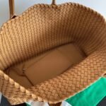 Top Quality Fake Bottega Veneta Cabat Medium Bag In Caramel Intrecciato Lambskin - Image 8