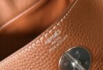 Designer replica Hermes Lindy 30cm bag in gold color - Image 3