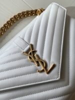 Replica Saint Laurent College Medium Chain Bag White - Image 10