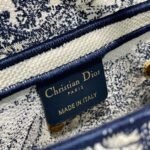 Dior Saddle Bag Replica in Blue Toile de Jouy Embroidery - Image 7