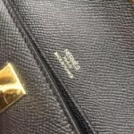 Black Epsom Fake Hermes Kelly Cut Clutch Sleek Handbag - Image 2