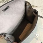 Gris Asphalt Clemence Replica High Quality Hermes Kelly Ado PM Bag - Image 3