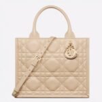 Dior Small Book Tote Bag Replica with Strap in Beige