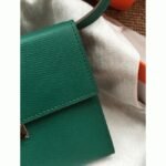 Green fake designer Hermes Clic wallet with strap - Image 3