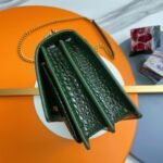 Fake Saint Laurent Sunset Medium Chain Bag Green Crocodile-embossed Leather - Image 10