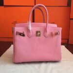 Pink Shade Replica Luxury Hermes Birkin 35cm Bag - Image 5