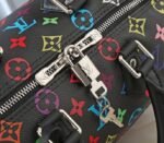 LV X TM Multicolored Speedy Bandouliere 25 In Black - Image 8