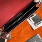 Fake Saint Laurent Cassandra Medium Bag Bordeaux Crocodile - Image 10