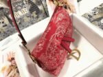 Dior Saddle Bag Imitation in Red Toile de Jouy Reverse Jacquard - Image 3