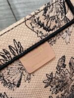 Dior Large Book Tote Bag Fake in Powder Pink Jardin Botanique Embroidery - Image 8