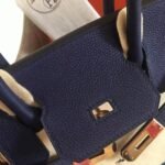 Sapphire Color Imitation Hermes Birkin 35CM Purse - Image 4