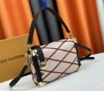 Louis Vuitton Malletage Leather Side Trunk MM In Beige And Red - Image 2