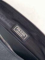 Prada Triangle Shoulder Bag Fake in Black - Image 4