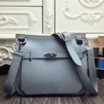 Blue lin fake designer Hermes Jypsiere 34cm handbag