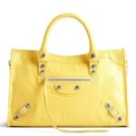 Knockoff Balenciaga Le City Small Bag Yellow Arena Lambskin