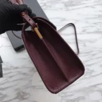 Fake Saint Laurent Cassandra Medium Bag Bordeaux - Image 7